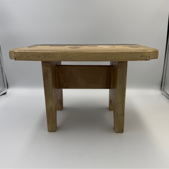 Vintage Hand Painted Wooden Step Stool - Picture 6 of 8